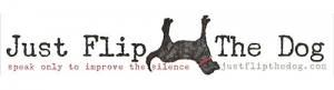 white-bumper0001 Just Flip the Dog White Bumper Sticker